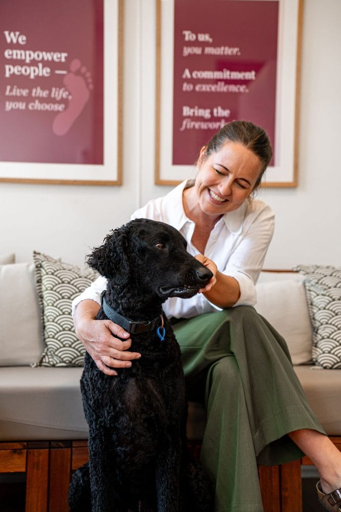 Sal Oliver & Pip the wonder dog