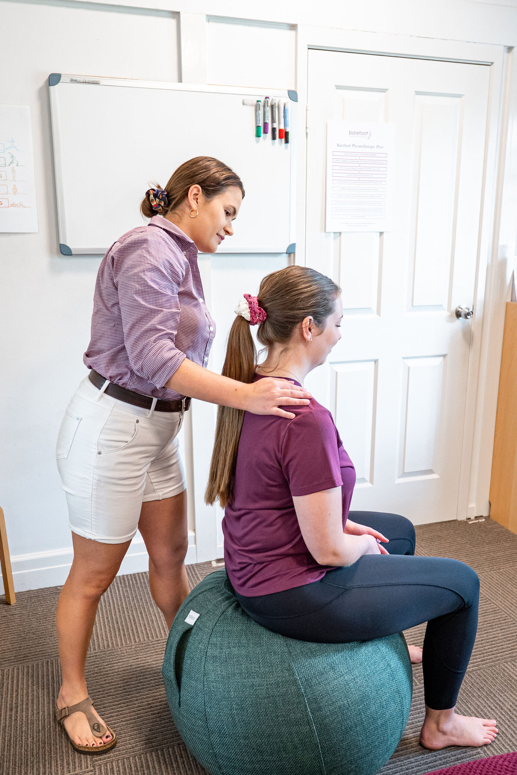 Physiotherapy session with client